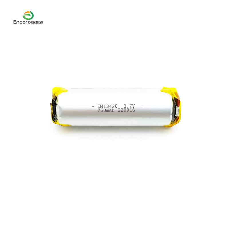 Batterie lipo cylindrique 13420 750mAh 3.7v